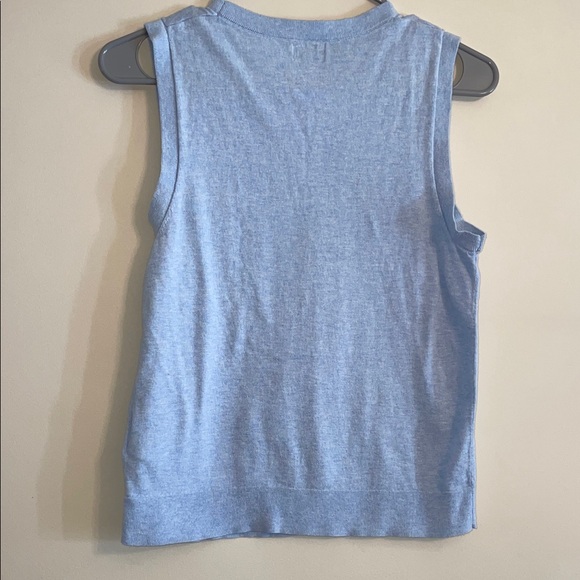 J. Crew Factory Cotton Sky Blue Muscle Tee - Picture 3 of 6